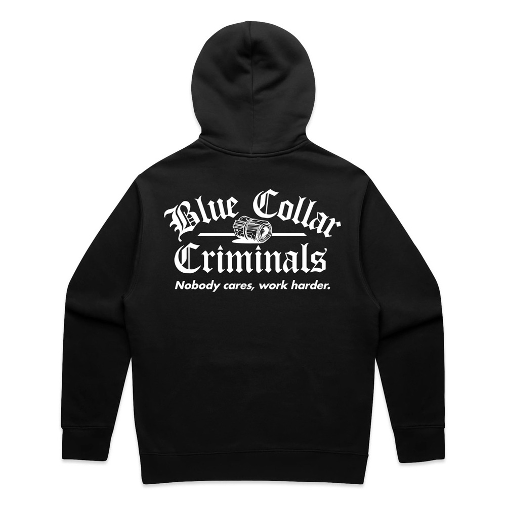Blue Collar Criminals Black Hoodie
